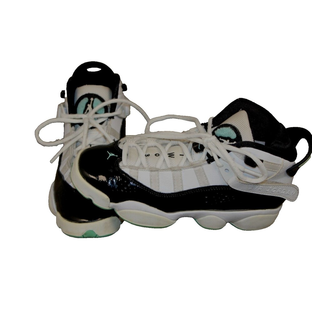 Nike Air Jordan 6 Rings White Concord 323419-115 Youth Sneakers Size 4Y Youth